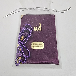 Mor Tül Keseli Kadife Set