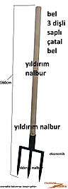 AHŞAP SAPLI BEL ÇAPA BELLEME BEL KÜREĞİ BAHÇE BELLEME 3DİŞ AĞAÇ SAPTAN