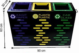 Geri Dönüşüm Kovası İç Kovalı 3'lü ( KDV DAHİL )