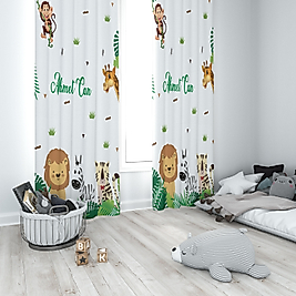 Minibabyrooms Safari Temalı Fon Perde