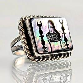 SEMA'NIN SIRRI MEVLEVİ SİKKE İNTAGLİO SEDEF YÜZÜK