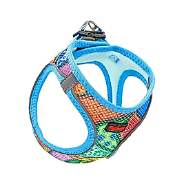 Tailpetz Air Mesh Patch Desenli Kedi ve Küçük Irk Köpek Göğüs Tasması L