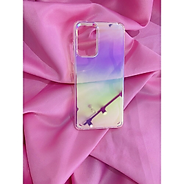 Samsung Galaxy A72 Renkli Sert Şeffaf Telefon Kılıfı