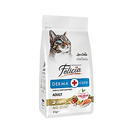 Felicia Derma Care Hipoalerjenik Az Tahıllı ve Somonlu Yetişkin Kedi Maması (2 kg)