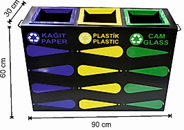 Geri Dönüşüm Kovası İç Kovalı 3'lü ( KDV DAHİL )