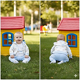 MAVİ BEYAZ DESENLİ 3'LÜ TAKIM