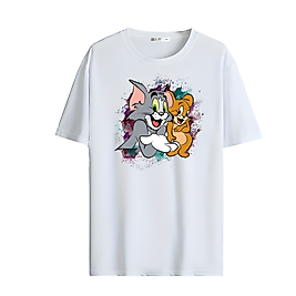 90'lar Çizgi Film Karakteri Tom & Jerry  Baskılı Oversize Unisex Tişört