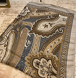 Etro Pamuk İpek Şal - gümüş mavi