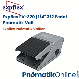 Expflex FV-320 | 1/4" 3/2 Pedal Pnömatik Valf