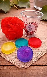 Lifli Renkli Mini El Yapımı Sabun Seti