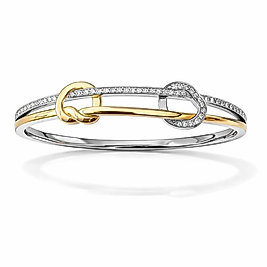 Gümüş Renk VİP Gold Detaylı Kelepçe Bileklik