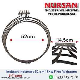 İnoksan İnosmart Fırın Dış Çember Rezistans 52 Cm ISITICI (FIRIN KABİNİ) 15kW (İmalat)