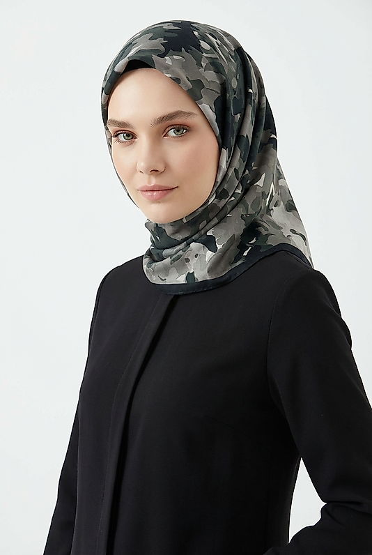 Spring Eşarp Kamufulaj Pastel Desen