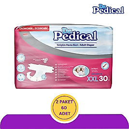 Dr. Pedical Belbantlı Yetişkin Hasta Bezi Extra Extra Large (2XL) 60 Adet (2x30)
