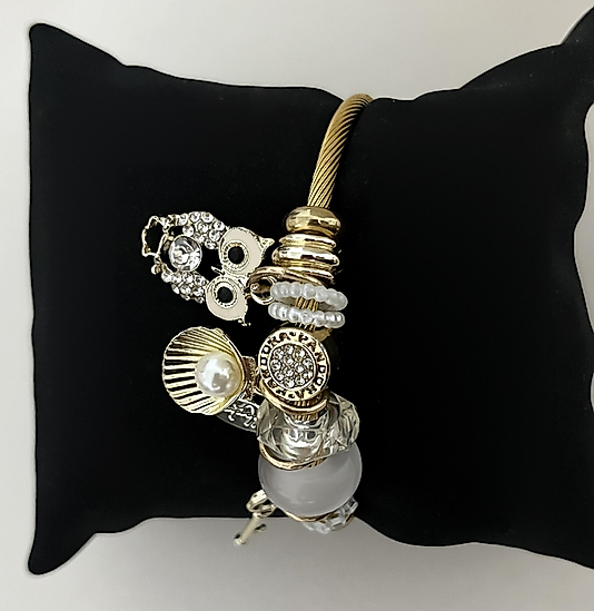 Gold Charmlı Pandora Bileklik