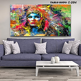 MERCAN MOBİLYA  VE AKSESUAR ,   130*70  RENGARENK KIZ   KANVAS TABLO