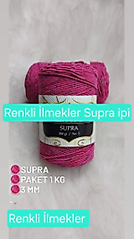 Supra İpi Ebruli Sİmli Düz Renkler 200gr