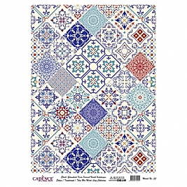 DESENLİ GÜMÜŞ VARAK PİRİNÇ DEKOPAJ 30*42 CM MODEL 053