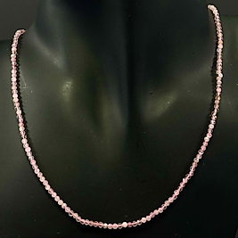Pembe Kuvars Taşı Kolye