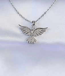 Çelik gümüş renk anka kolye 316L ÇELİK