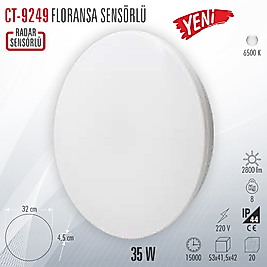 Cata CT-9249 FLORANSA SENSÖRLÜ 35W (Radar Sensör)