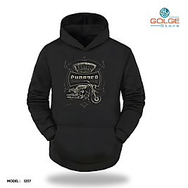 Motorcu Model Slimfit Kapüşönlu Hoodie Erkek kadın Sweatshirt