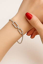 925 Ayar Gümüş Lüks Zincir Model Bileklik