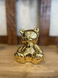 Gold renk ayıcıklı kumbara