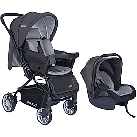 PRAVA DREAM PUSETLİ BEBEK ARABASI (SİYAH-ANTRASİT) - ÇİFT YÖNLÜ KULLANIM