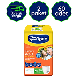 Canped Emici Külot Hasta Bezi Orta(M) 30'lu 60 Adet