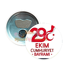 29 Ekim Cumhuriyet Bayramı Metal Resimli İğneli Buton Rozet Magnet Anahtarlık Açacak Çanta Rozetleri M4