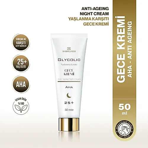 Biobellinda Glycolic Yaşlanma Karşıtı Gece Kremi Aha (25+) 50 Ml