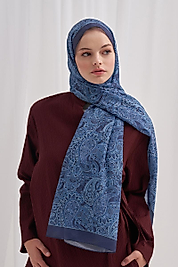 Nilla Pamuklu Şal Mirage Lacivert