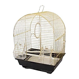 Kuş Kafesi Oval Çatılı Pirinç Kaplama