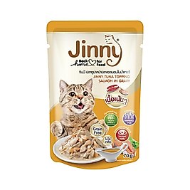 Jinny Ton ve Somon Balıklı Sos Kedi Maması (70 g)