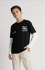 Erkek çocuk çift rengi ince sweet