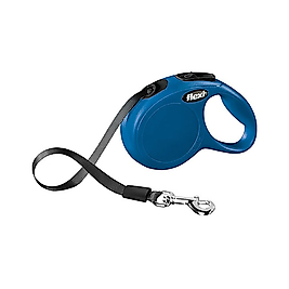 Flexi New Classic Otomatik Köpek Gezdirme Tasması Mavi M/L 5 m