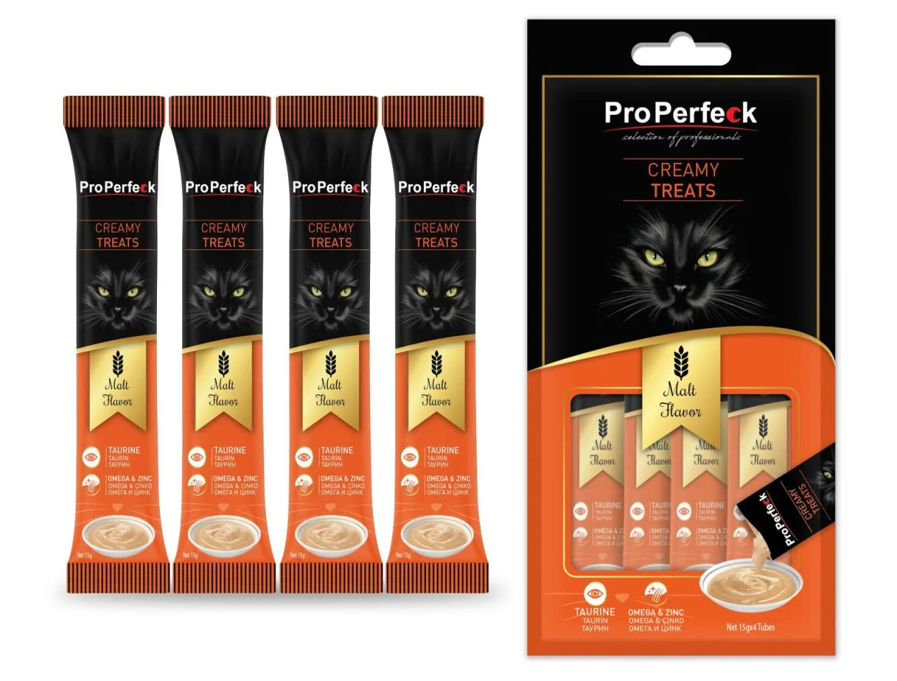 Pro Perfeck Malt Krema Kedi Ödülü 4x15 gr