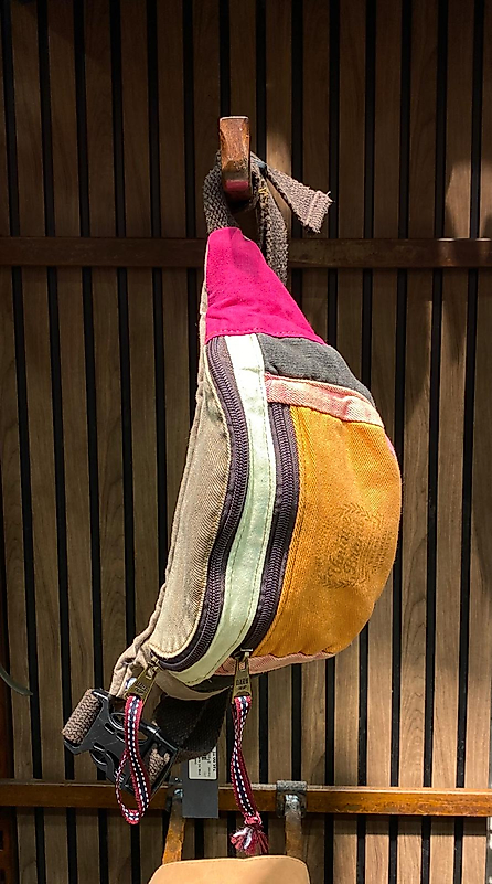 Old Cotton Vintage Renkli Unisex Bel Omuz Çantası