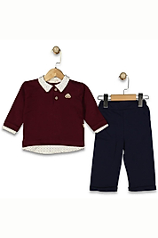 6-24 Ay Erkek Bebek Gömlekli 3’lü Takım