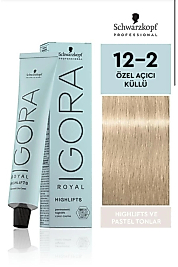 İGORA ROYAL ABSOLUTE SAÇ BOYASI 60 ML.  (12-2 ÖZEL AÇICI KÜLLÜ)