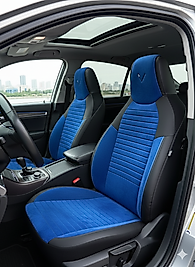 SPORT SERİSİ - MAVİ BABYFACE KUMAŞ ve DERİ KOLTUK KILIFI VE BAŞLIĞI & FULL SET