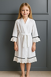 Kız Çocuk Fisto Detaylı Sabahlık