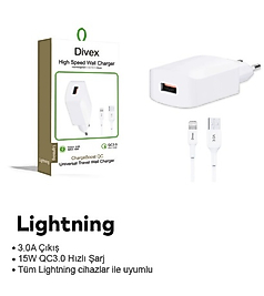 DIVEX Iphone Lightning Şarj Seti