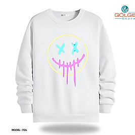 Vampir Emoji Görselli Bisiklet Yaka Erkek kadın Slimfit Sweatshirt