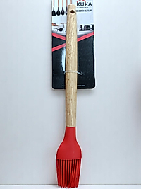 Kuka Bambu Saplı Yumurta Fırçası Kırmızı Renk 27 cm