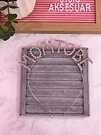 MOMTOBE Yazılı Taşlı Taç