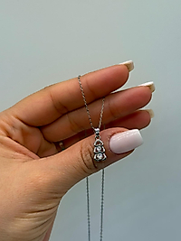 Minimal Üç Kalp Detaylı Kolye