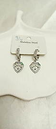 silver kalkanlı küpe