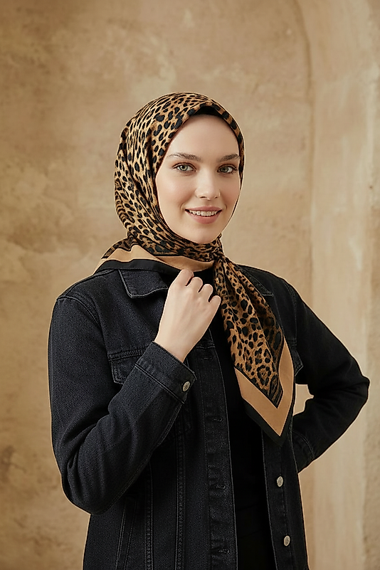 Spring Eşarp Leopar Yeni Desen